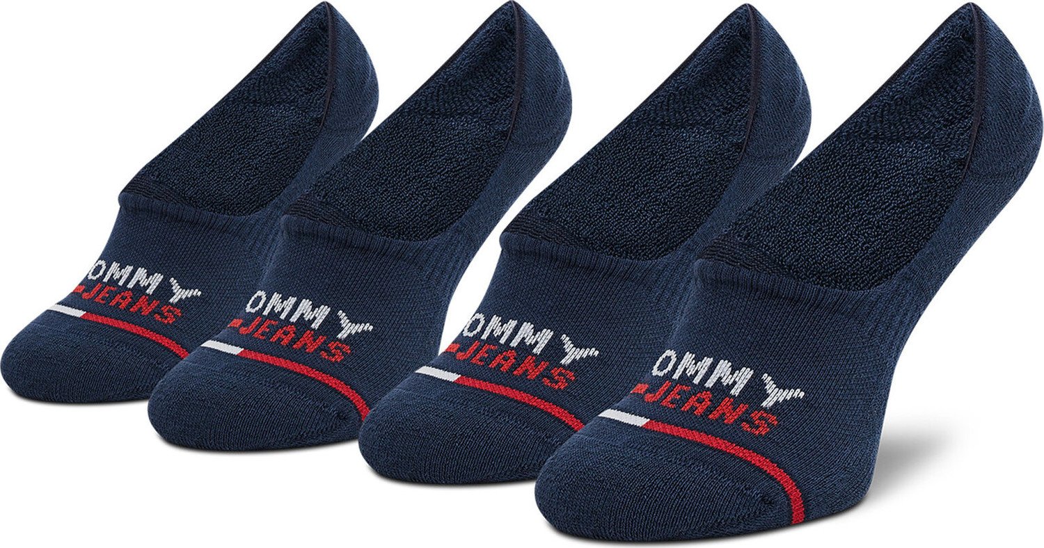 Sada 2 párů kotníkových ponožek unisex Tommy Jeans 701218959 Navy 002