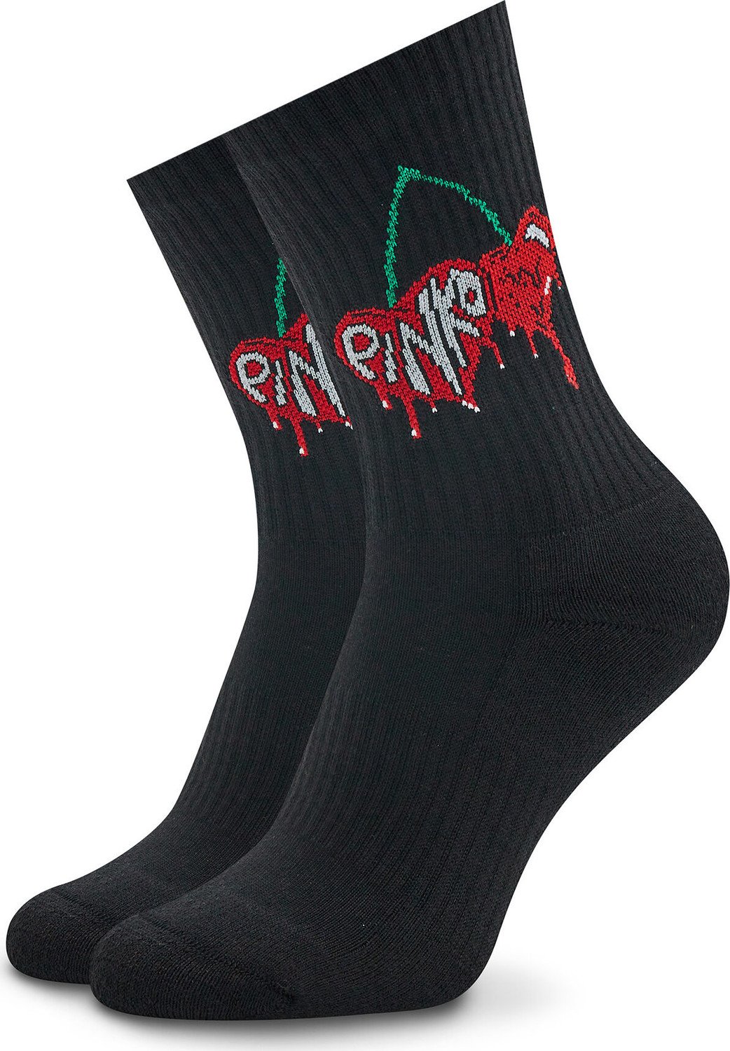 Dámské klasické ponožky Pinko Aimee 101204 A0VD Black/Red Multi ZR3