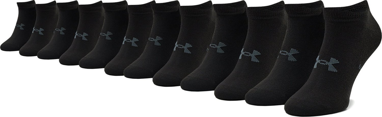 Sada 6 párů dámských nízkých ponožek Under Armour Ua Essential No Show 1370542-001 Černá
