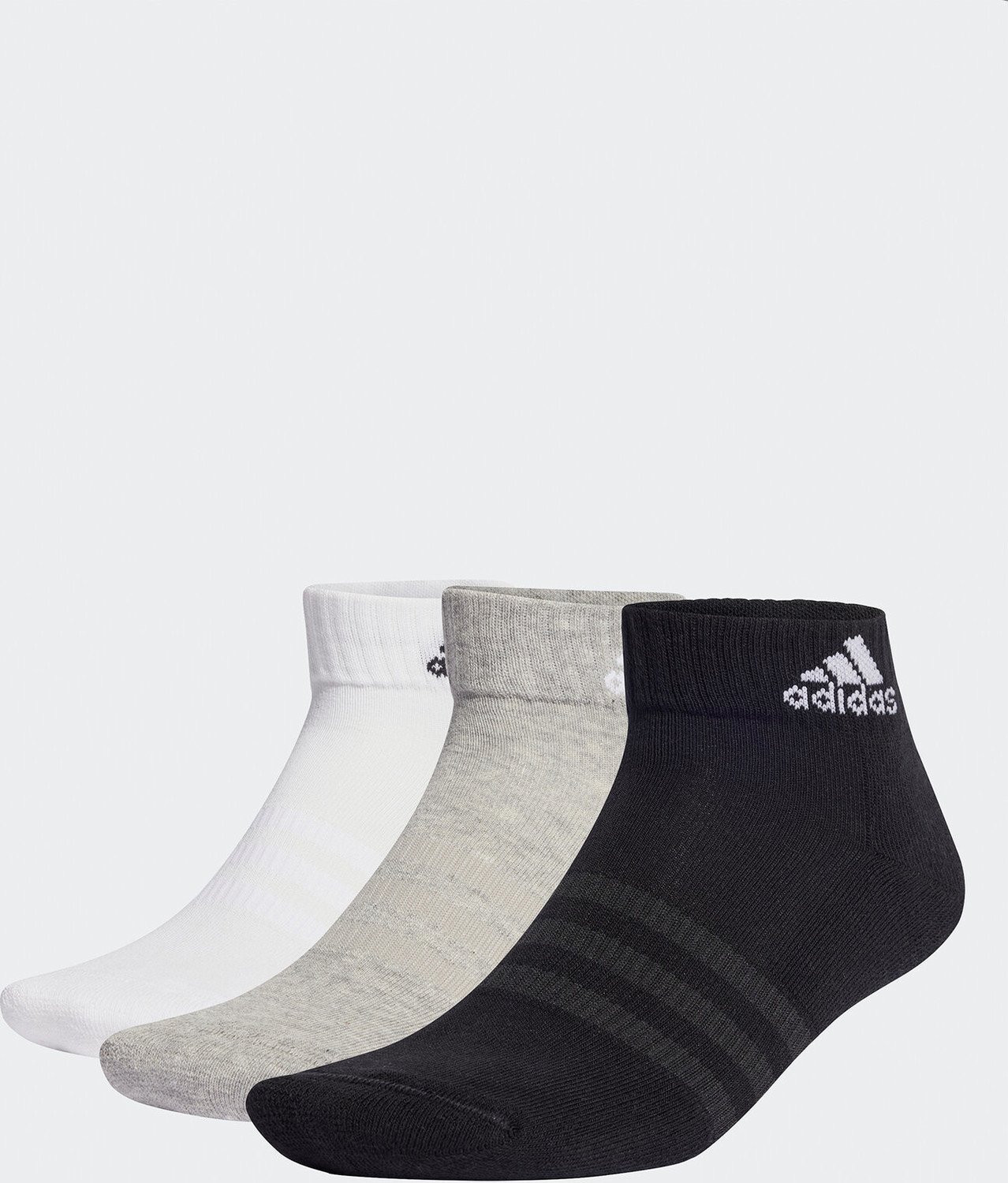 Nízké ponožky Unisex adidas Cushioned Sportswear Ankle Socks 6 Pairs IC1292 medium grey heather/white/black