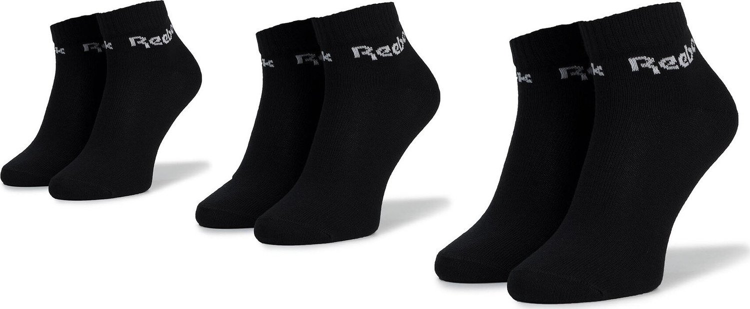 Sada 3 párů nízkých ponožek unisex Reebok Act Core Ankle Sock 3p FL5226 Black