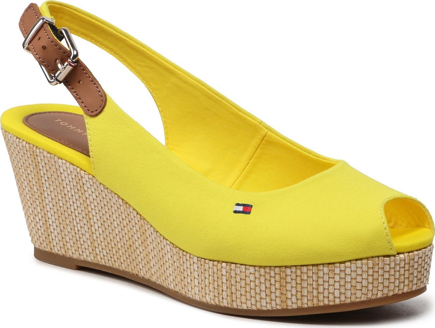 Sandály Tommy Hilfiger Iconic Elba Sling Back Wedge FW0FW04788 Vivid Yellow ZGS