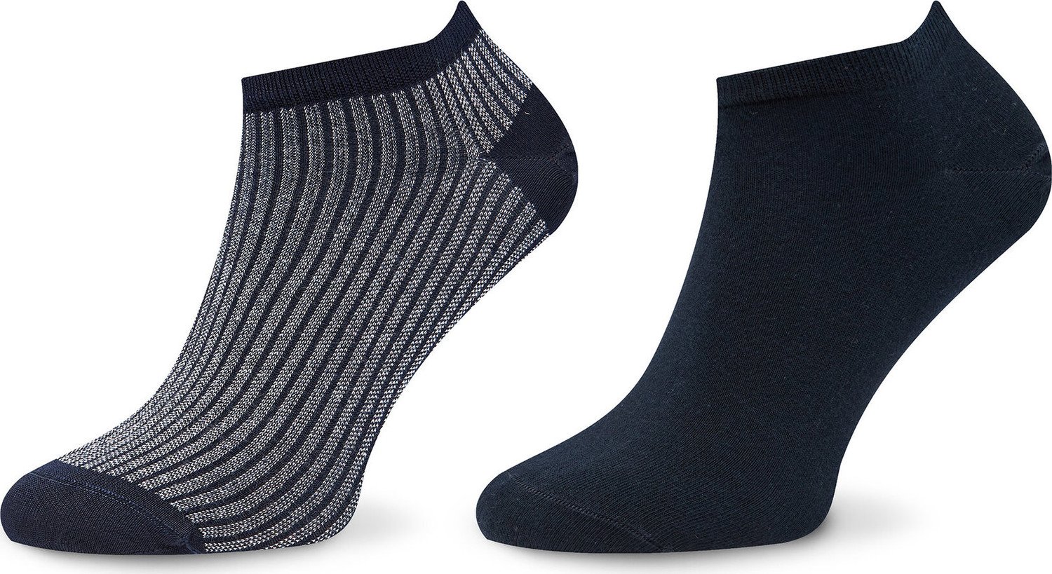 Sada 2 párů dámských nízkých ponožek Tommy Hilfiger 701222650 Navy 002