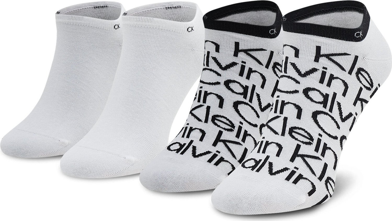 Sada 2 párů pánských nízkých ponožek Calvin Klein 701218714 White 002
