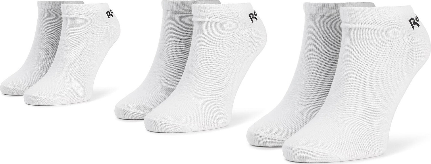 Sada 3 párů nízkých ponožek unisex Reebok Act Core Low Cut Sock 3p FL5224 White