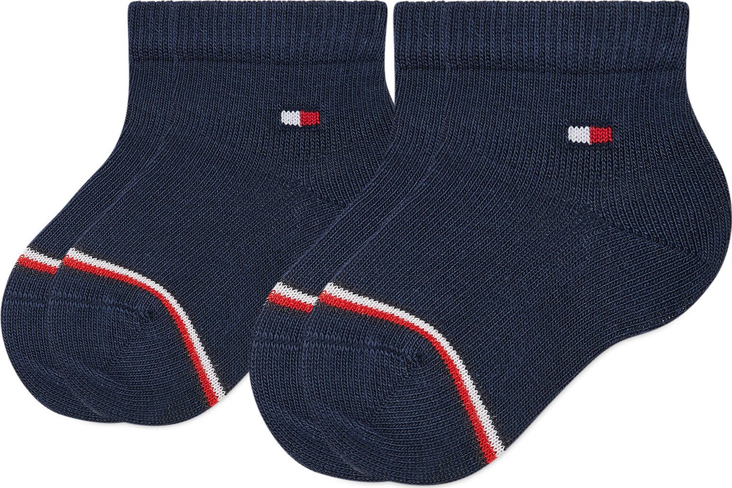 Sada 2 párů dětských vysokých ponožek Tommy Hilfiger 701220516 Navy 001