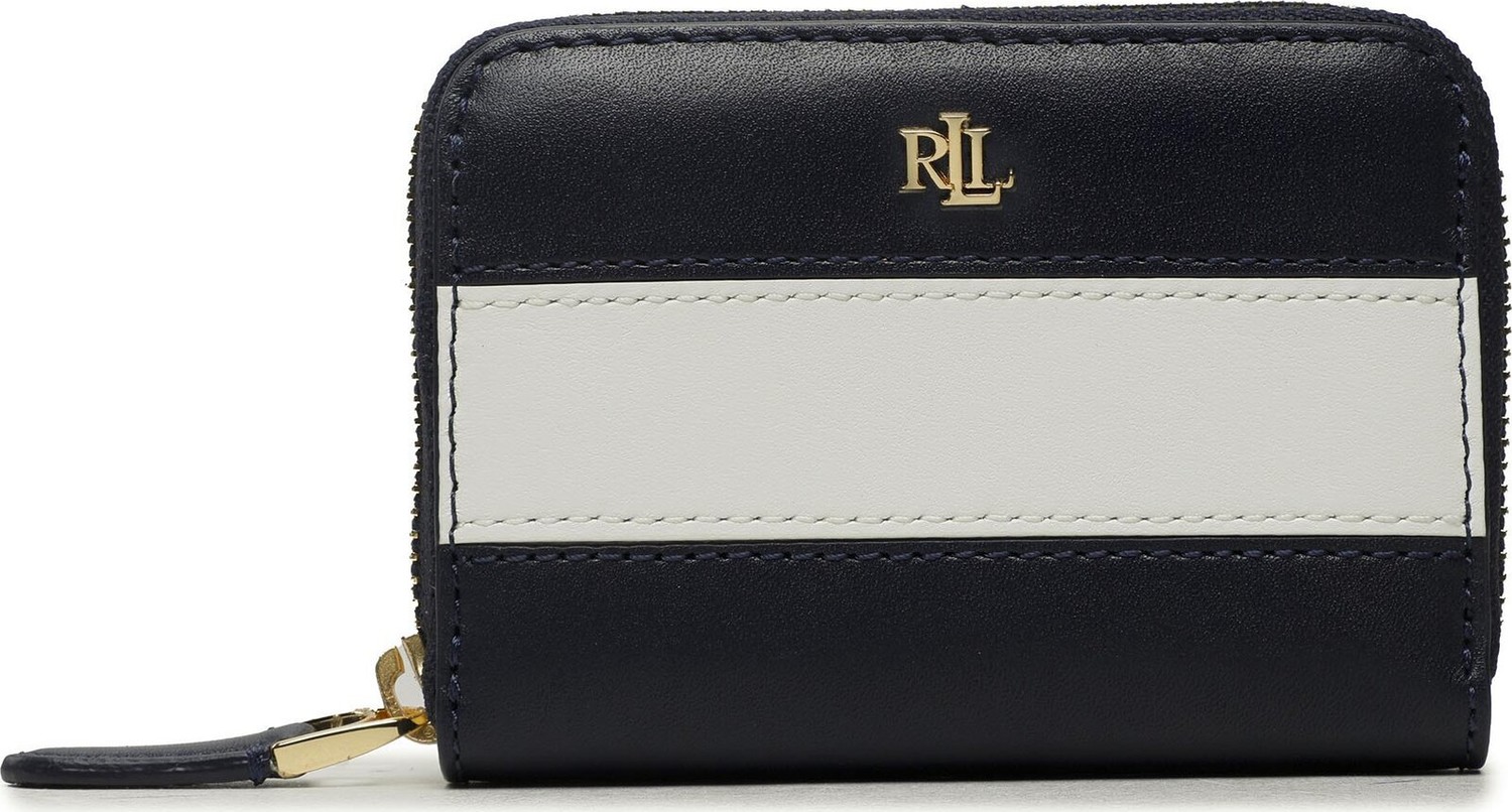 Malá dámská peněženka Lauren Ralph Lauren Sm Zip Wllet 432891182001 French Navy/White Stripe