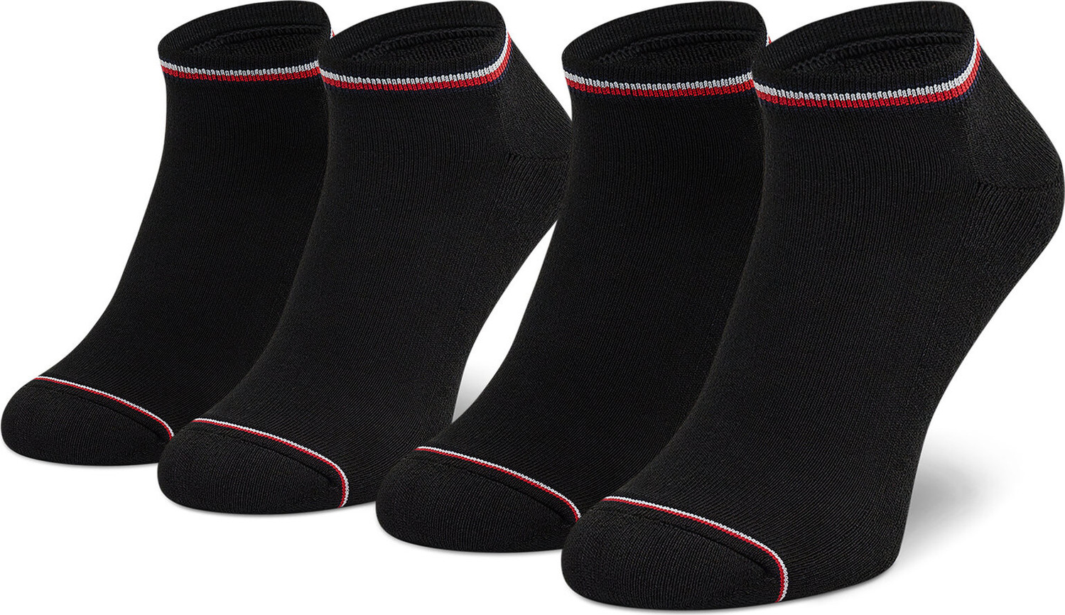 Sada 2 párů pánských nízkých ponožek Tommy Hilfiger 100001093 Black 200