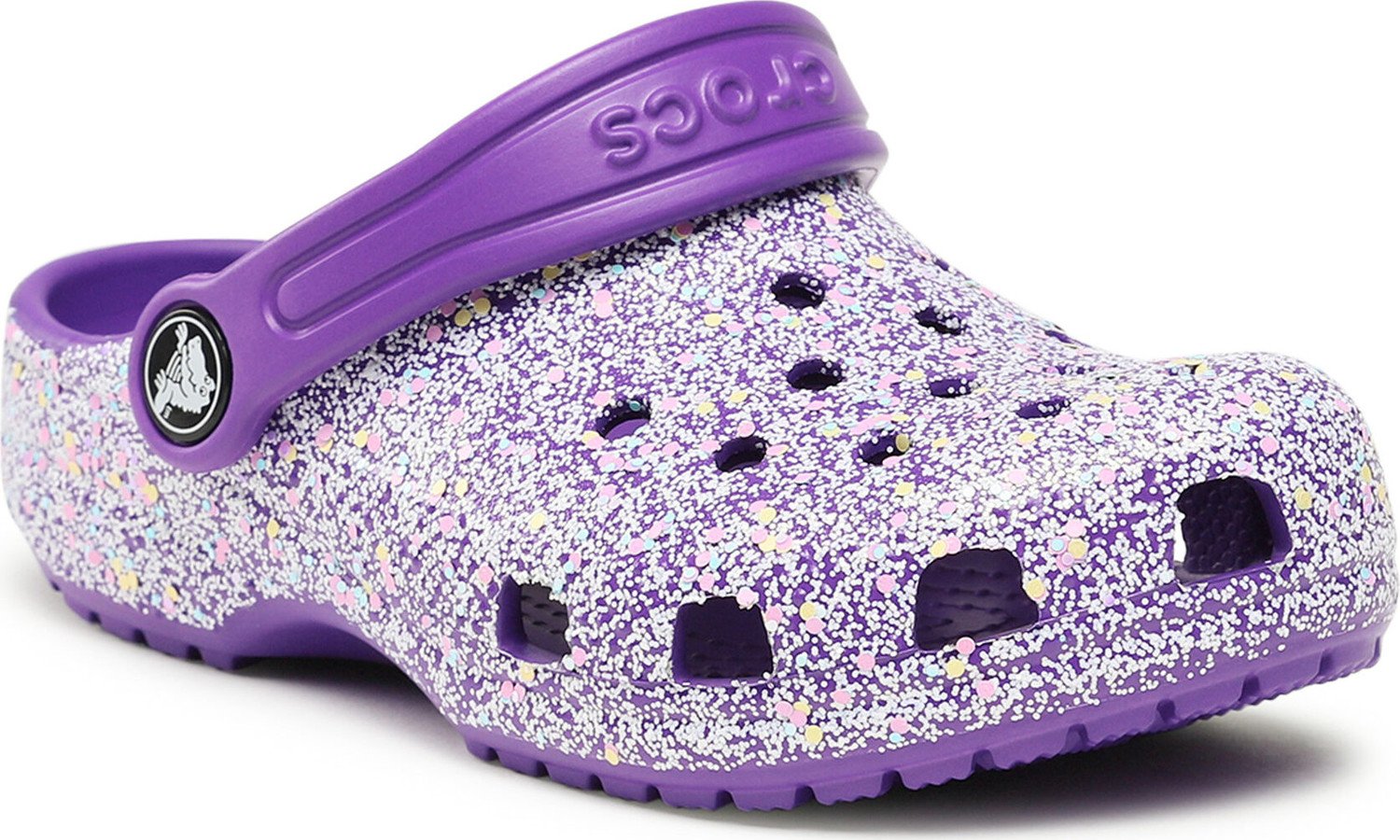 Nazouváky Crocs Crocs Classic Glitter Clog K 206993 Neon Purple/Multi 573
