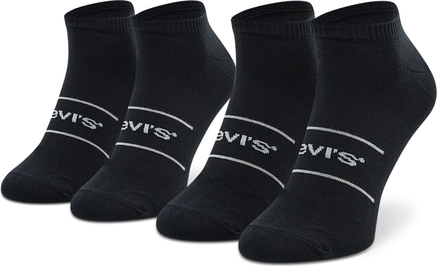 Sada 2 párů nízkých ponožek unisex Levi's® 701203953 Black