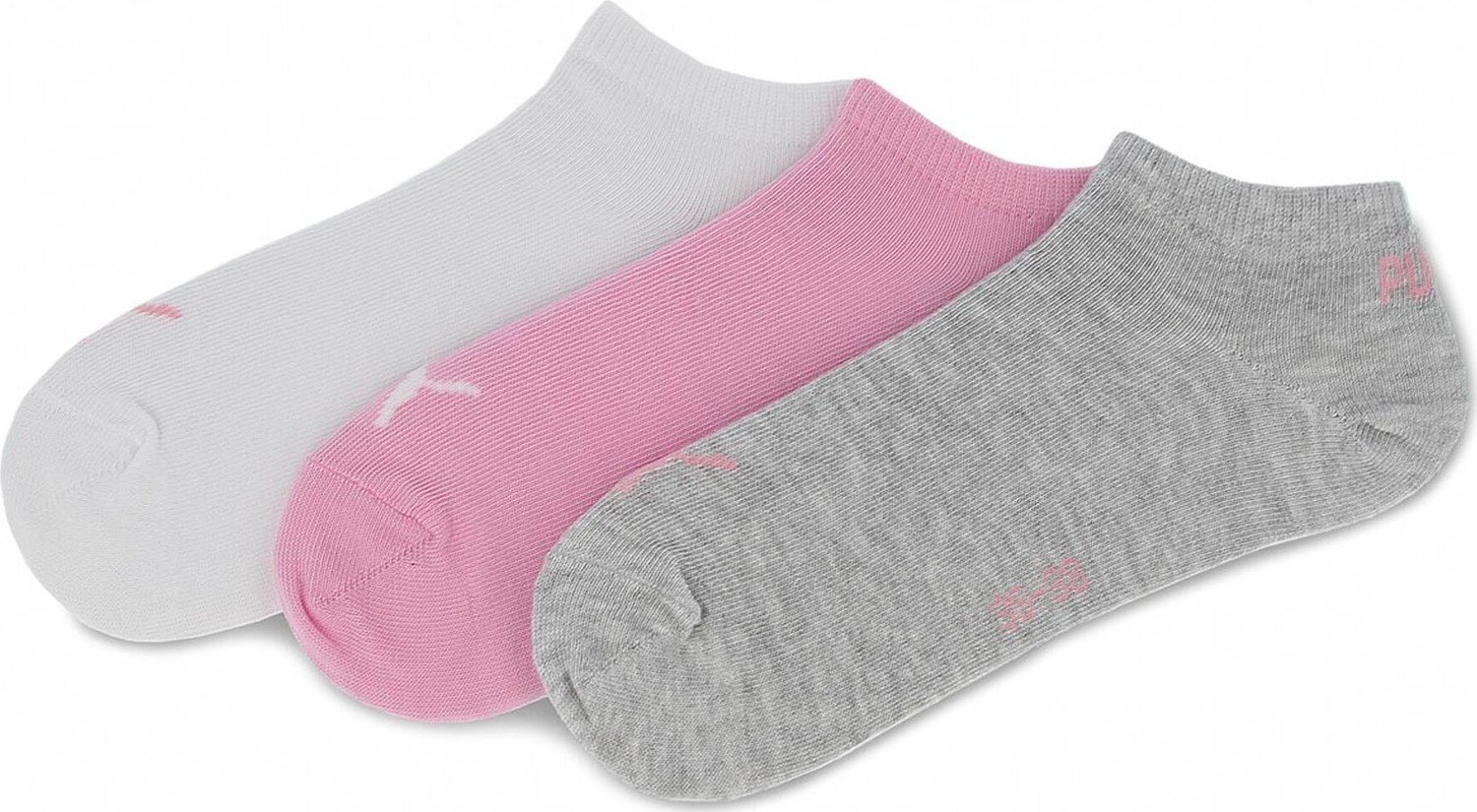 Sada 3 párů dámských vysokých ponožek Puma 906807 Prism Pink 20