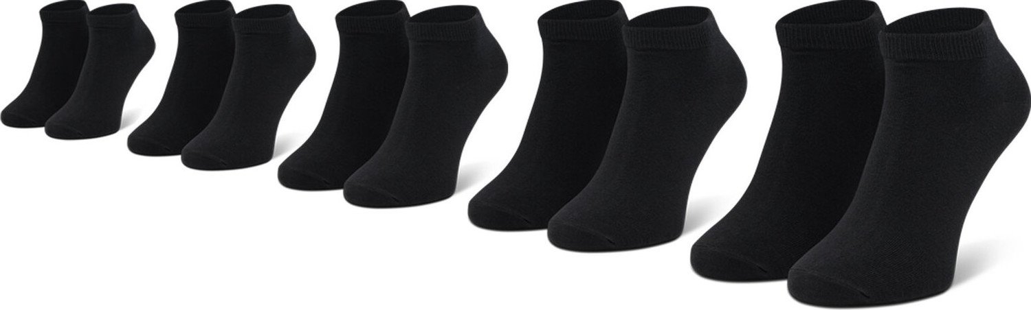 Sada 5 párů pánských nízkých ponožek Jack&Jones Jacdongo 12120278 Black