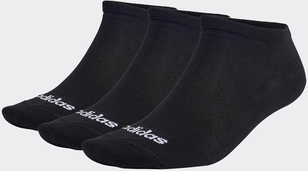 Kotníkové ponožky Unisex adidas Thin Linear Low-Cut Socks 3 Pairs IC1299 black/white