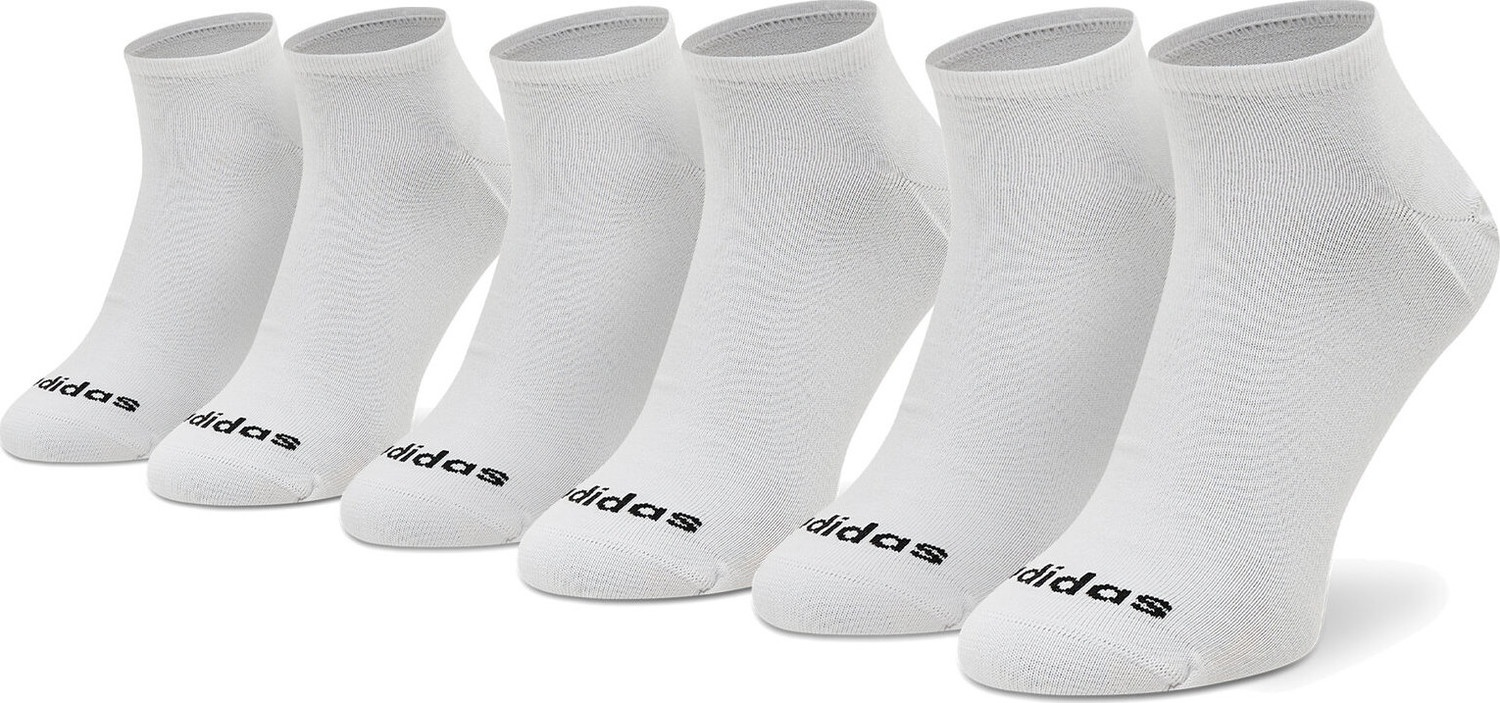 Sada 3 párů nízkých ponožek unisex adidas Low Cut 3 Pp GE1382 White/Black