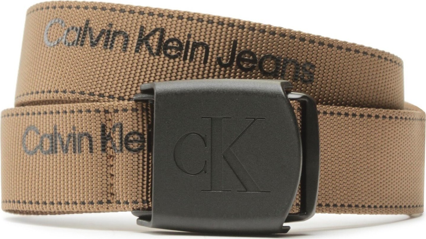 Pánský pásek Calvin Klein Jeans Plaque Logo Webbing Belt 38Mm K50K510473 GC7