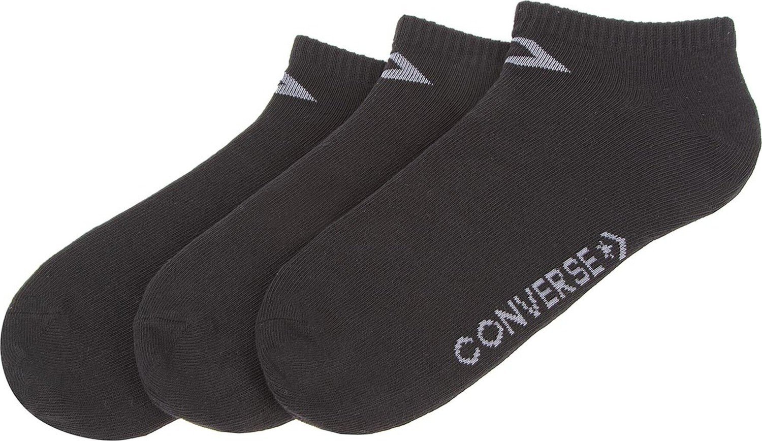 Sada 3 párů dámských vysokých ponožek Converse E751B-3012 Černá