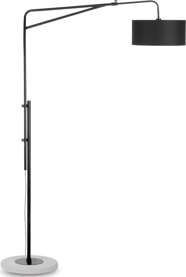Černo-šedá stojací lampa s kovovým stínidlem (výška 250 cm) Brighton – it's about RoMi