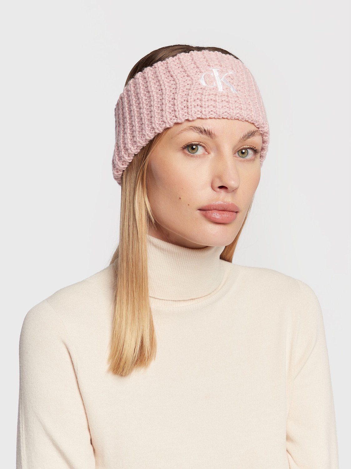Textilní čelenka Calvin Klein Jeans Waffle K60K610125 Pink Blush TKY