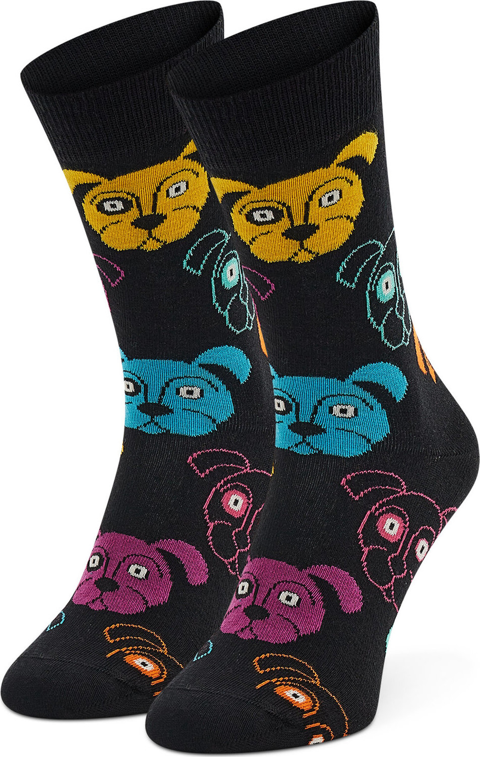 Klasické ponožky Unisex Happy Socks DOG01-9050 Černá