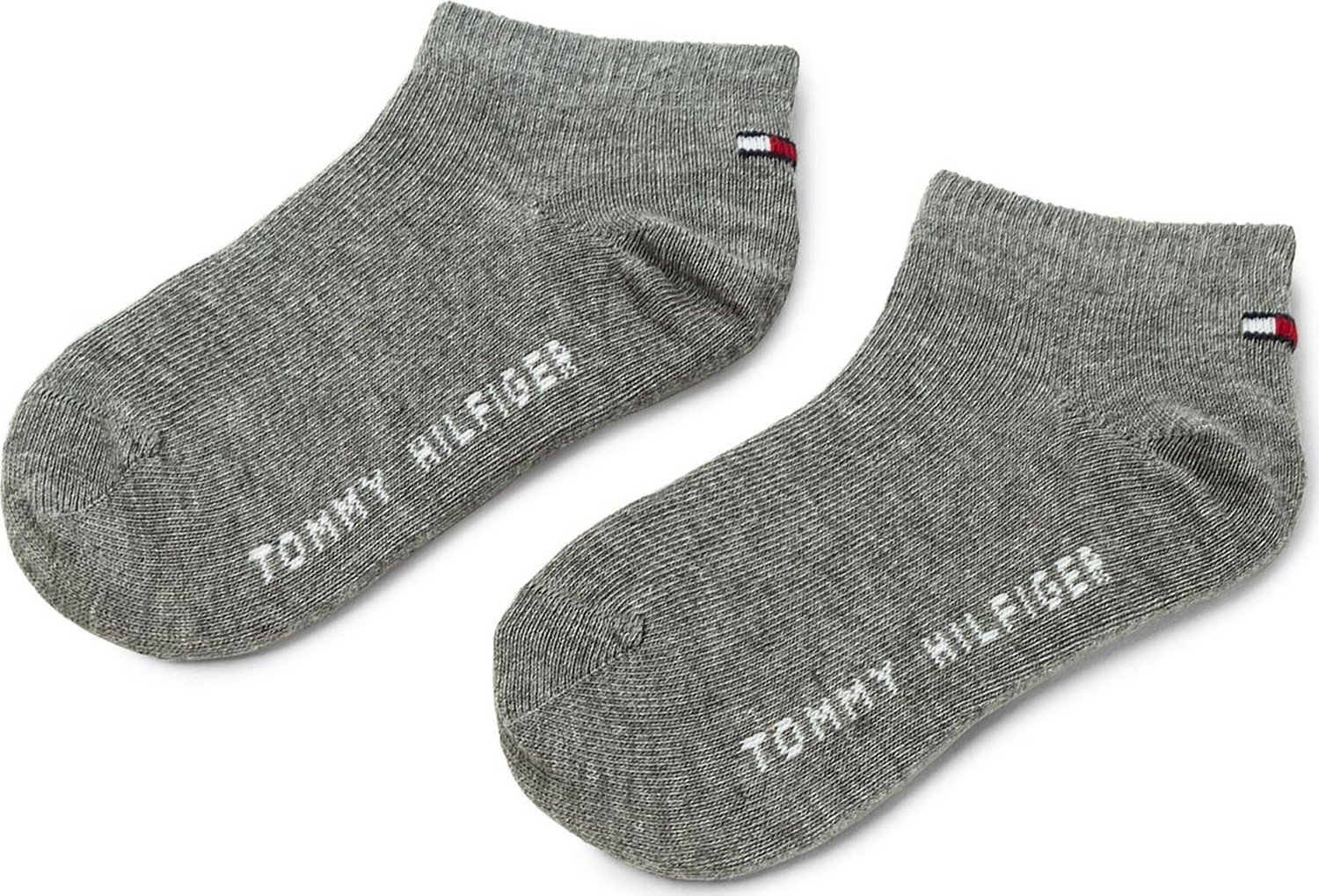 Sada 2 párů dětských nízkých ponožek Tommy Hilfiger 301390 Middle Grey Melange 758