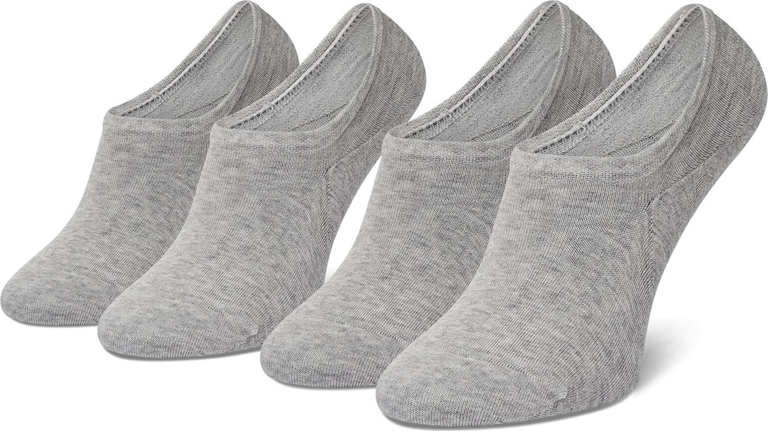 Sada 2 párů dámských nízkých ponožek Tommy Hilfiger 383024001 Middle Grey Melange 758