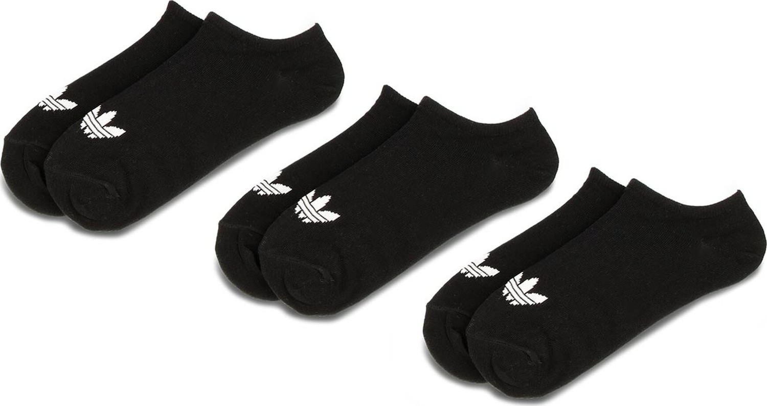 Sada 3 párů nízkých ponožek unisex adidas Trefoil Liner S20274 Black/Black/White