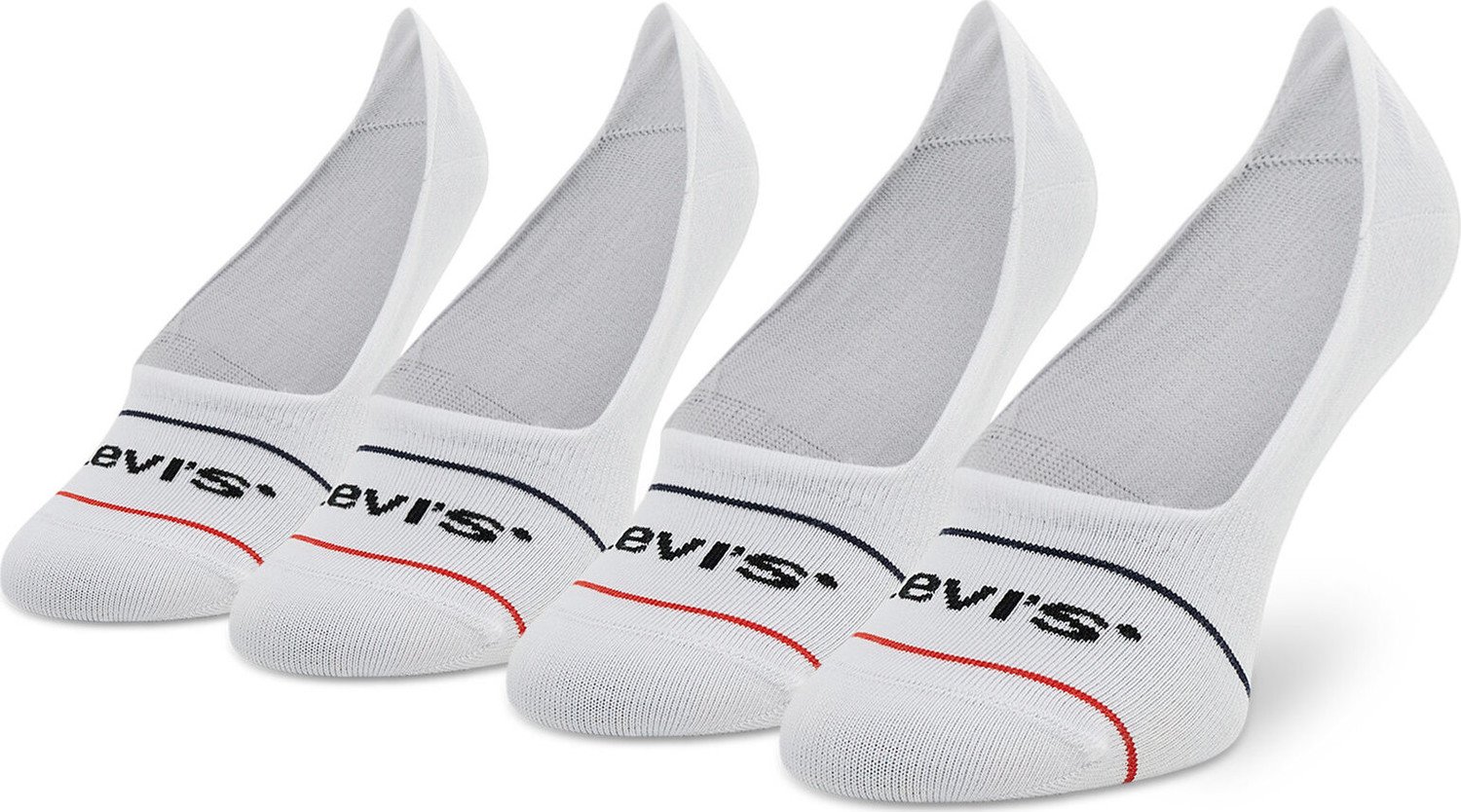 Sada 2 párů kotníkových ponožek unisex Levi's® 701219508 White/Blue/Red