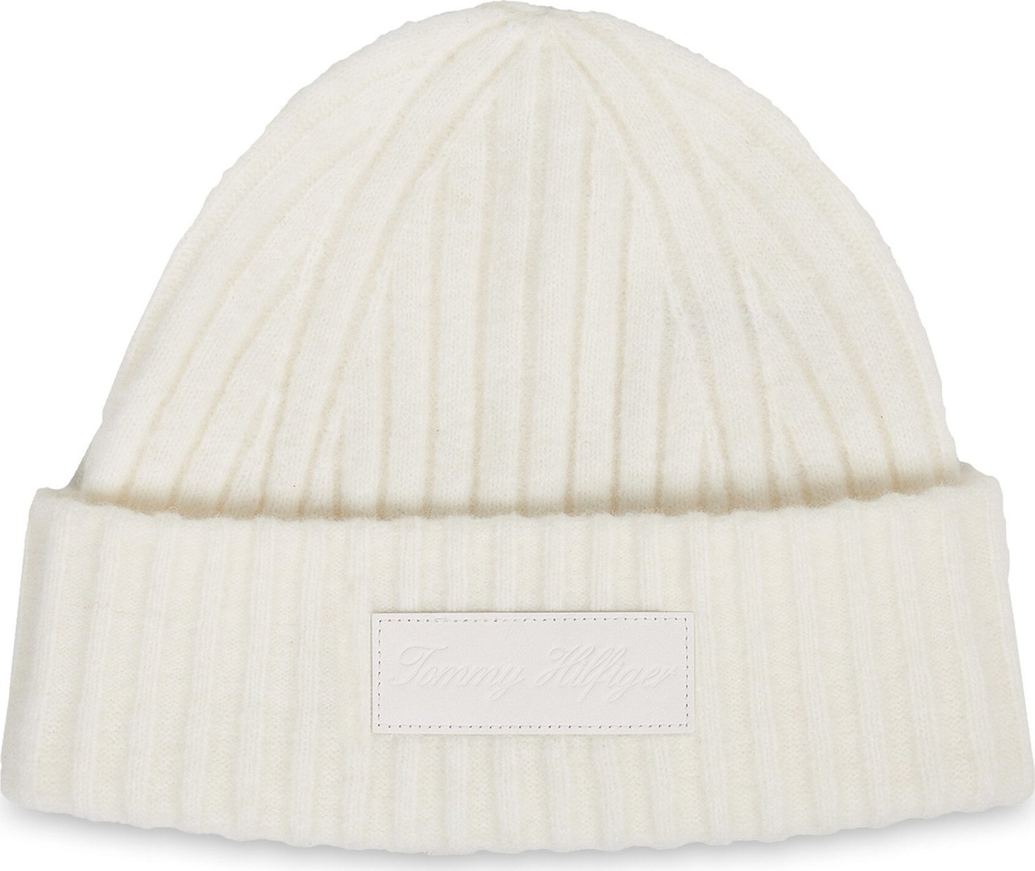 Čepice Tommy Hilfiger Tommy Twist Beanie AW0AW15325 Ancient White YBH