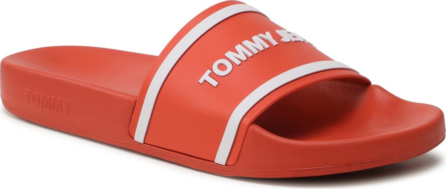 Nazouváky Tommy Jeans Tjm Pool Slide EM0EM01229 Burnt Vermillion XM4