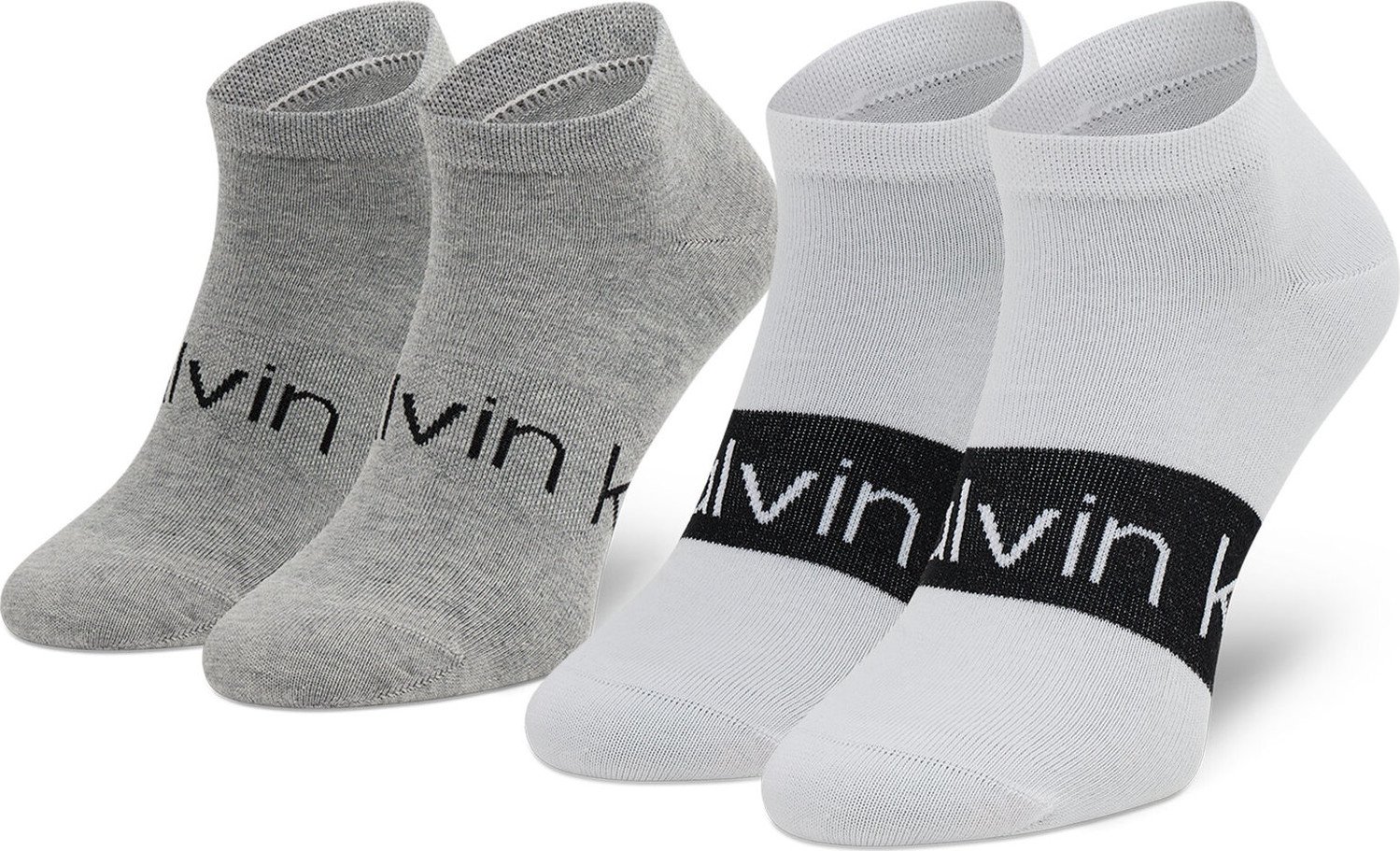 Sada 2 párů pánských nízkých ponožek Calvin Klein 701218712 White 001