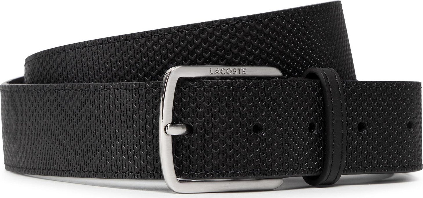 Pánský pásek Lacoste RC4005 Noir 000