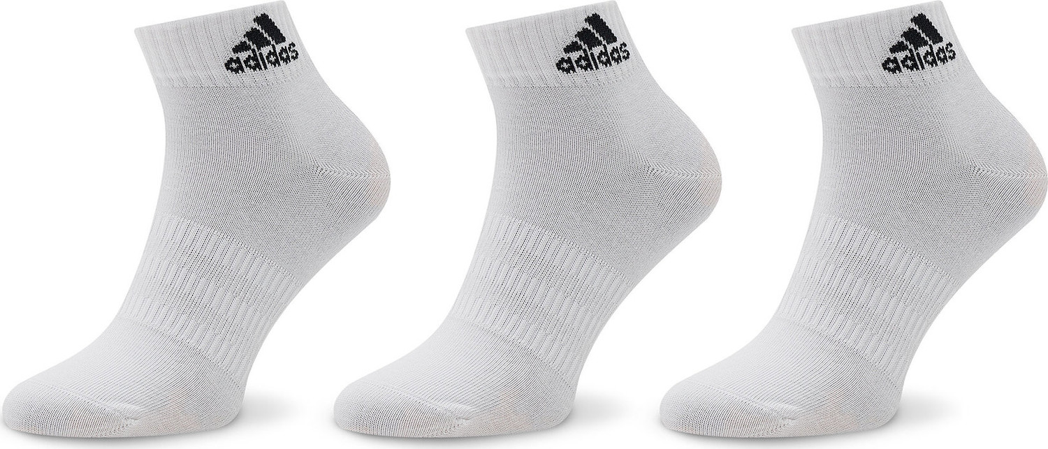 Sada 3 párů dámských vysokých ponožek adidas T Spw Ank 3P HT3468 White/Black
