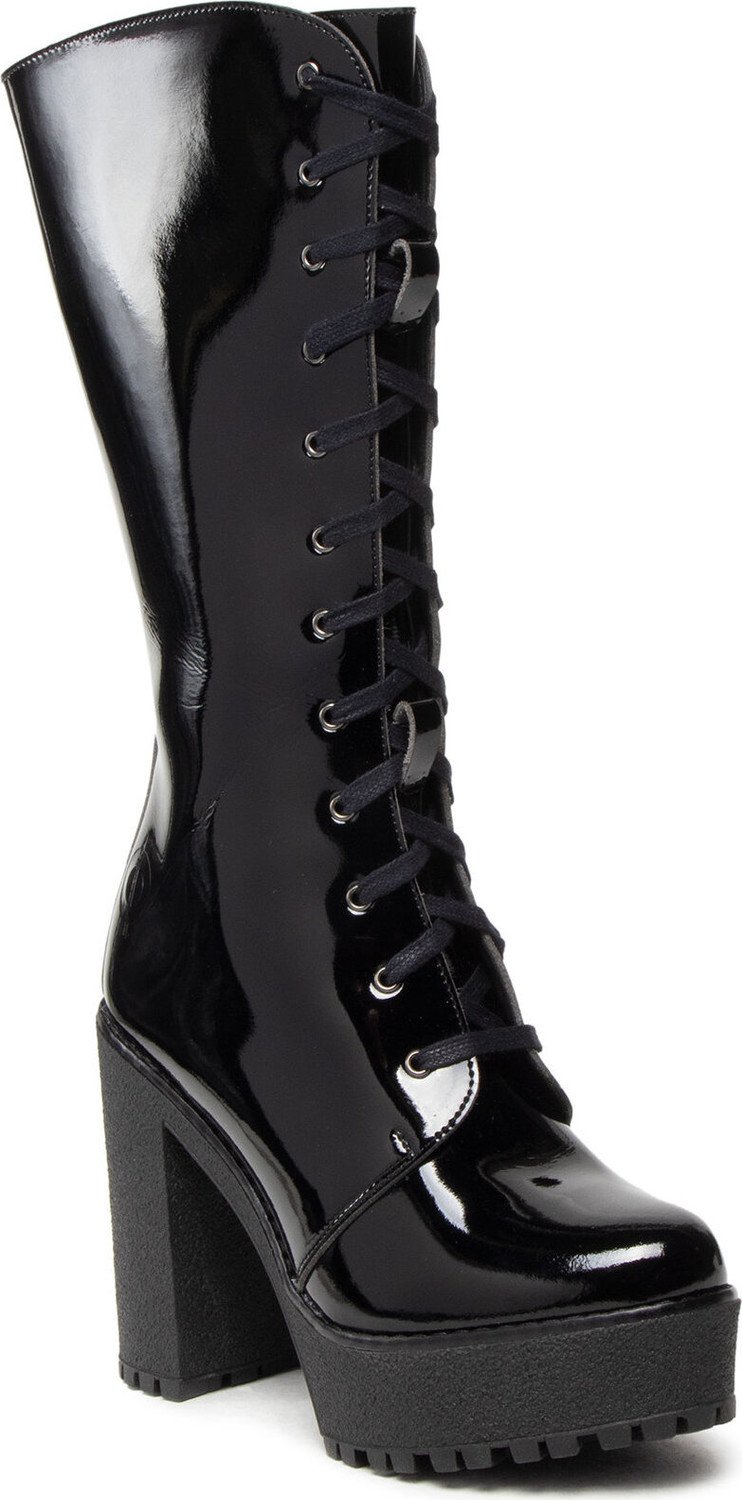 Kozačky Altercore Alexa Vegan Black Patent