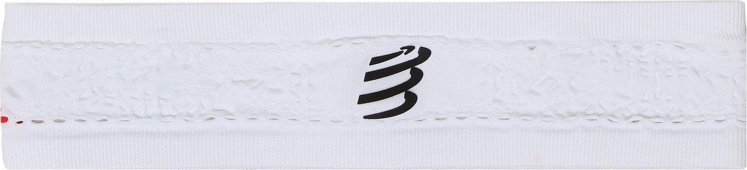 Textilní čelenka Compressport Thin Headband On/Off CU00010B White 001