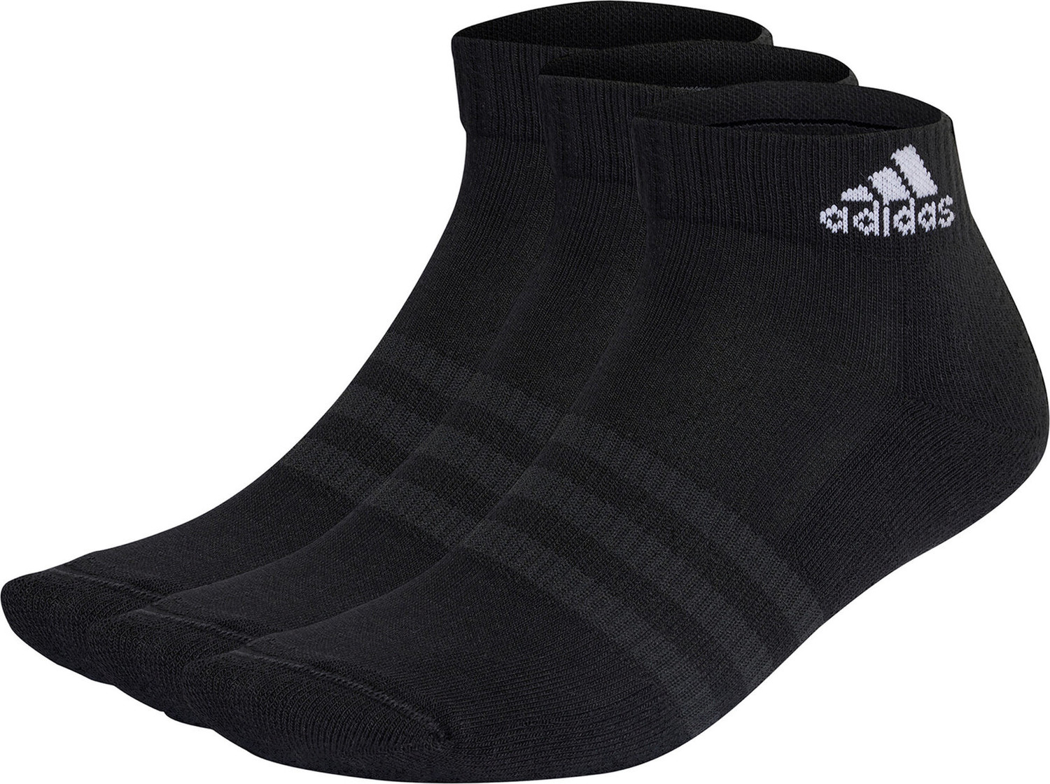 Nízké ponožky Unisex adidas Cushioned Sportswear Ankle Socks 3 Pairs IC1277 black/white