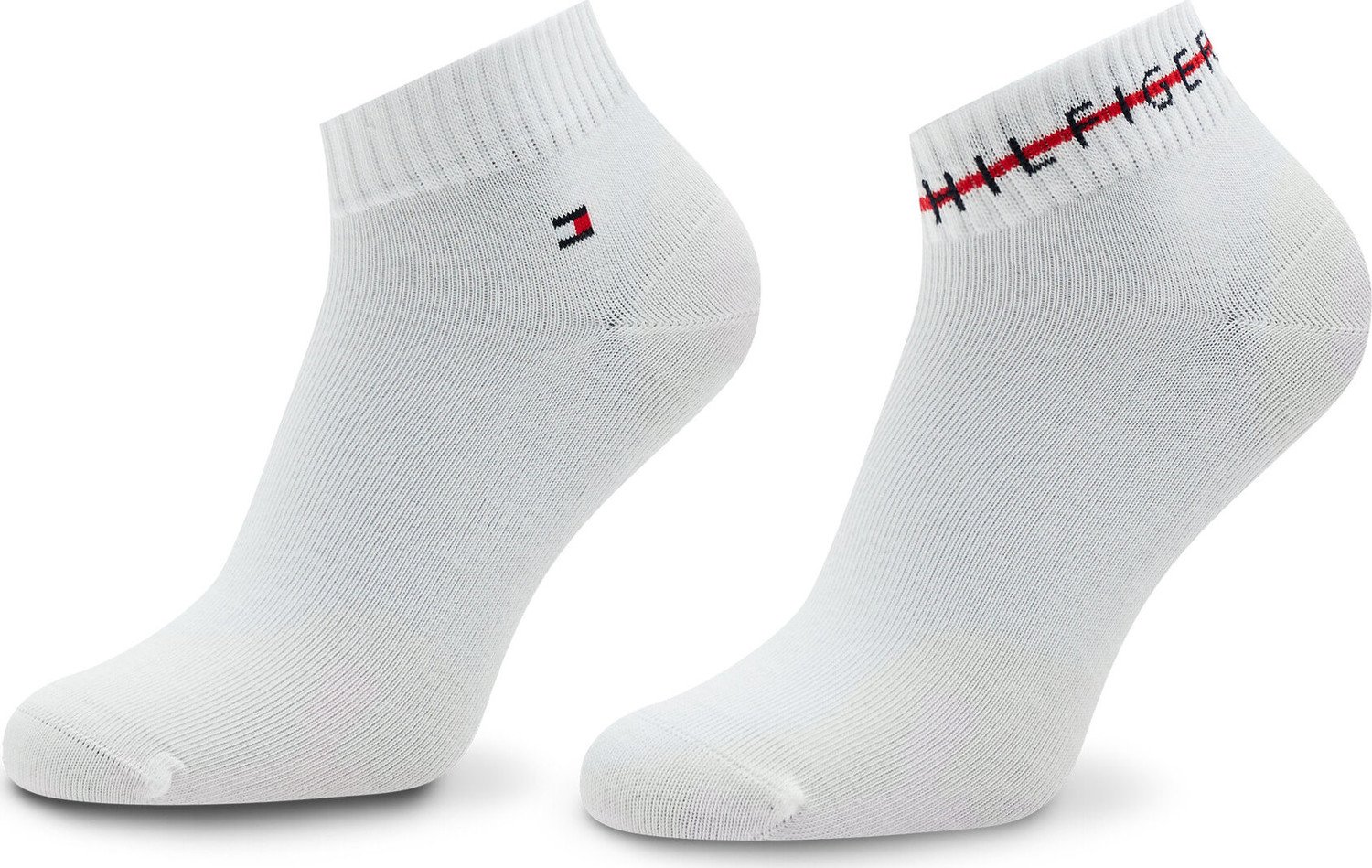 Sada 2 párů pánských nízkých ponožek Tommy Hilfiger 701222187 White 001