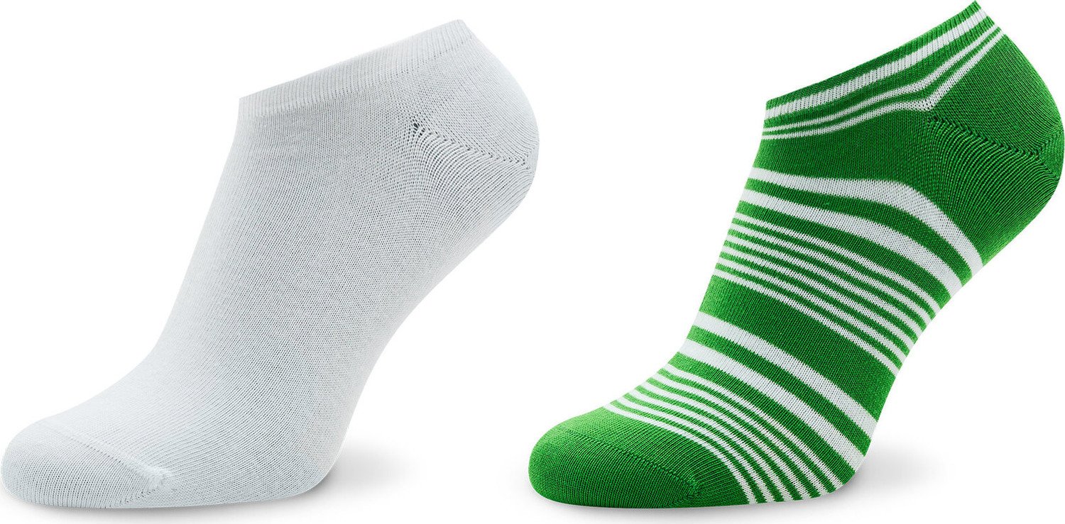 Sada 2 párů pánských nízkých ponožek Tommy Hilfiger 701222637 Green 003