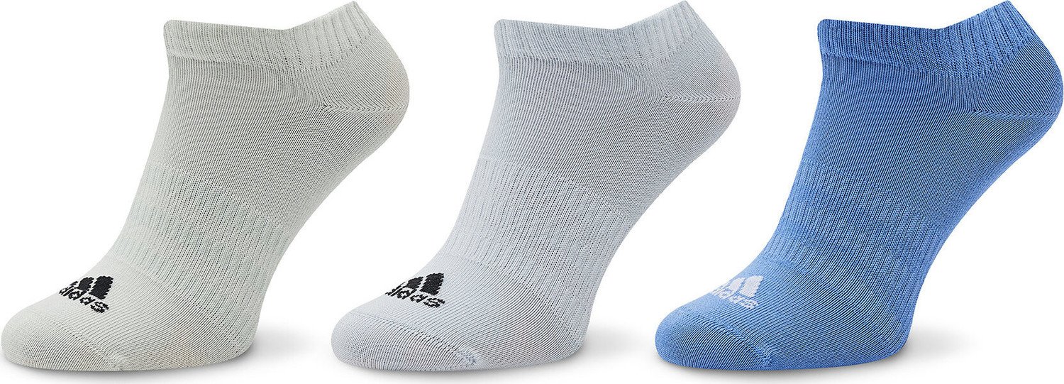 Sada 3 párů dámských vysokých ponožek adidas T Spw Low 3P IC1338 Modrá