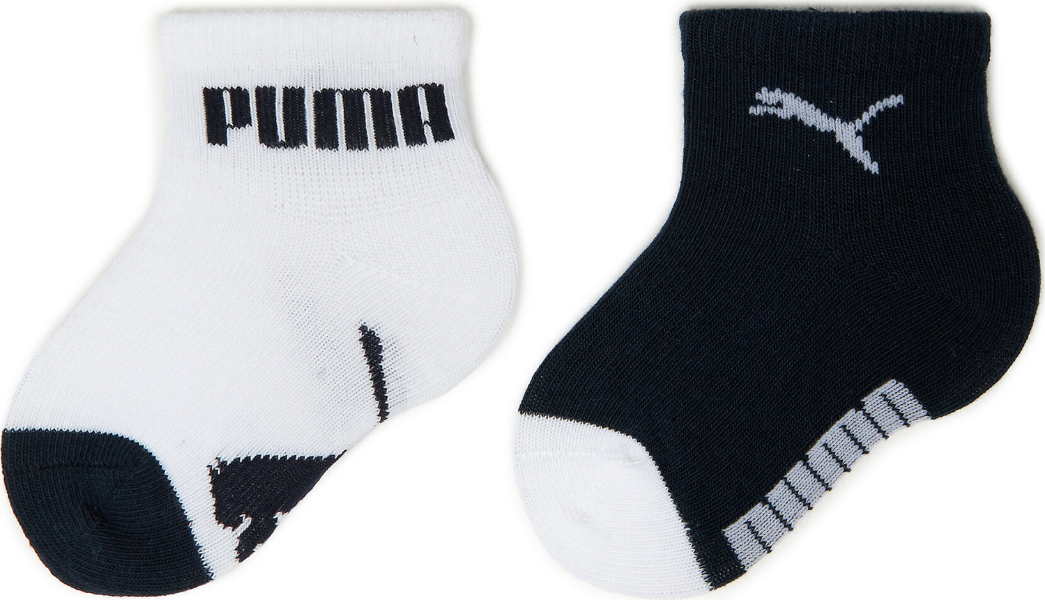Sada 2 párů dětských vysokých ponožek Puma Baby Mini Cats Lifestyle Sock 2P 935478 New Navy / White 03