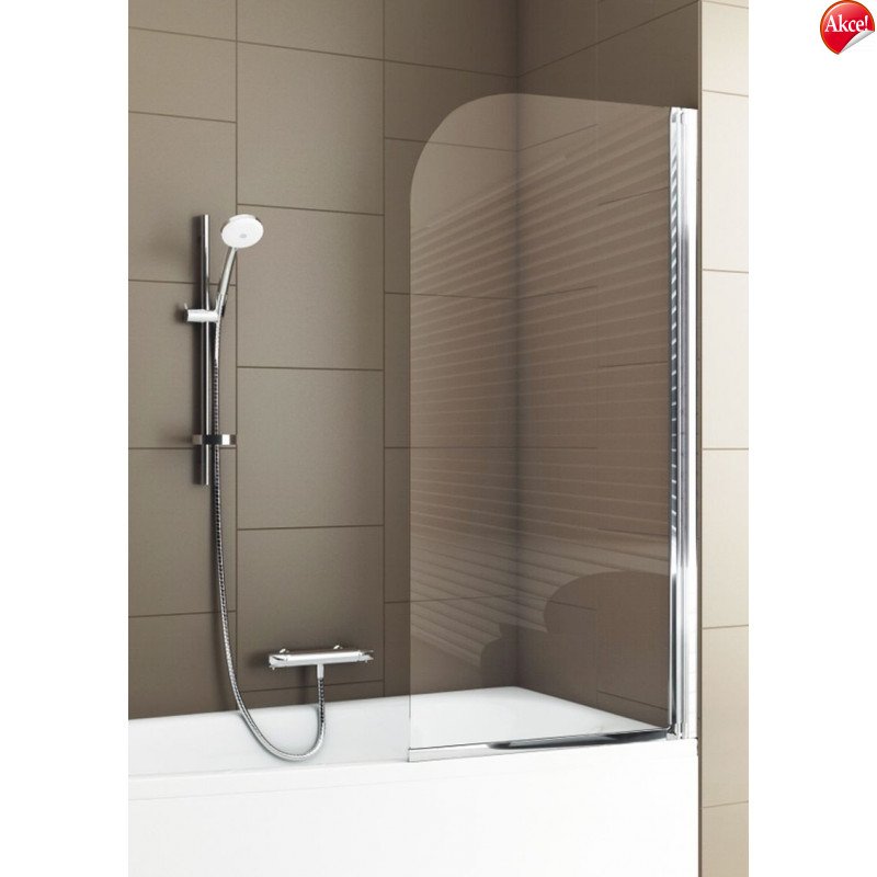 Olsen spa Vanová zástěna MODERN PLUS - Univerzální, Hliník chrom, Čiré bezpečnostní sklo - 4 mm, 65 cm