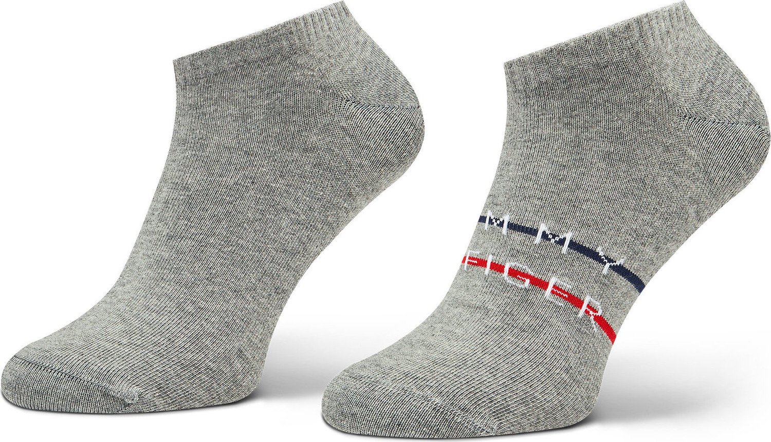 Sada 2 párů pánských nízkých ponožek Tommy Hilfiger 701222188 Mid Grey Melange 002
