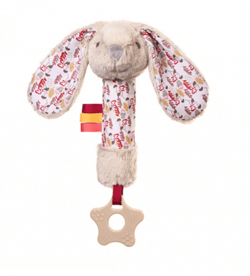 Plyšová hračka s pískátkem a kousátkem RABBIT MILLY BabyOno, krémový