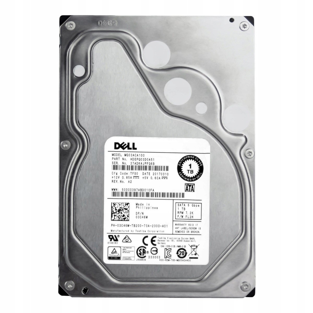 Dell 03C46W 1TB 7.2K 64MB Sata III 3.5' MG03ACA100