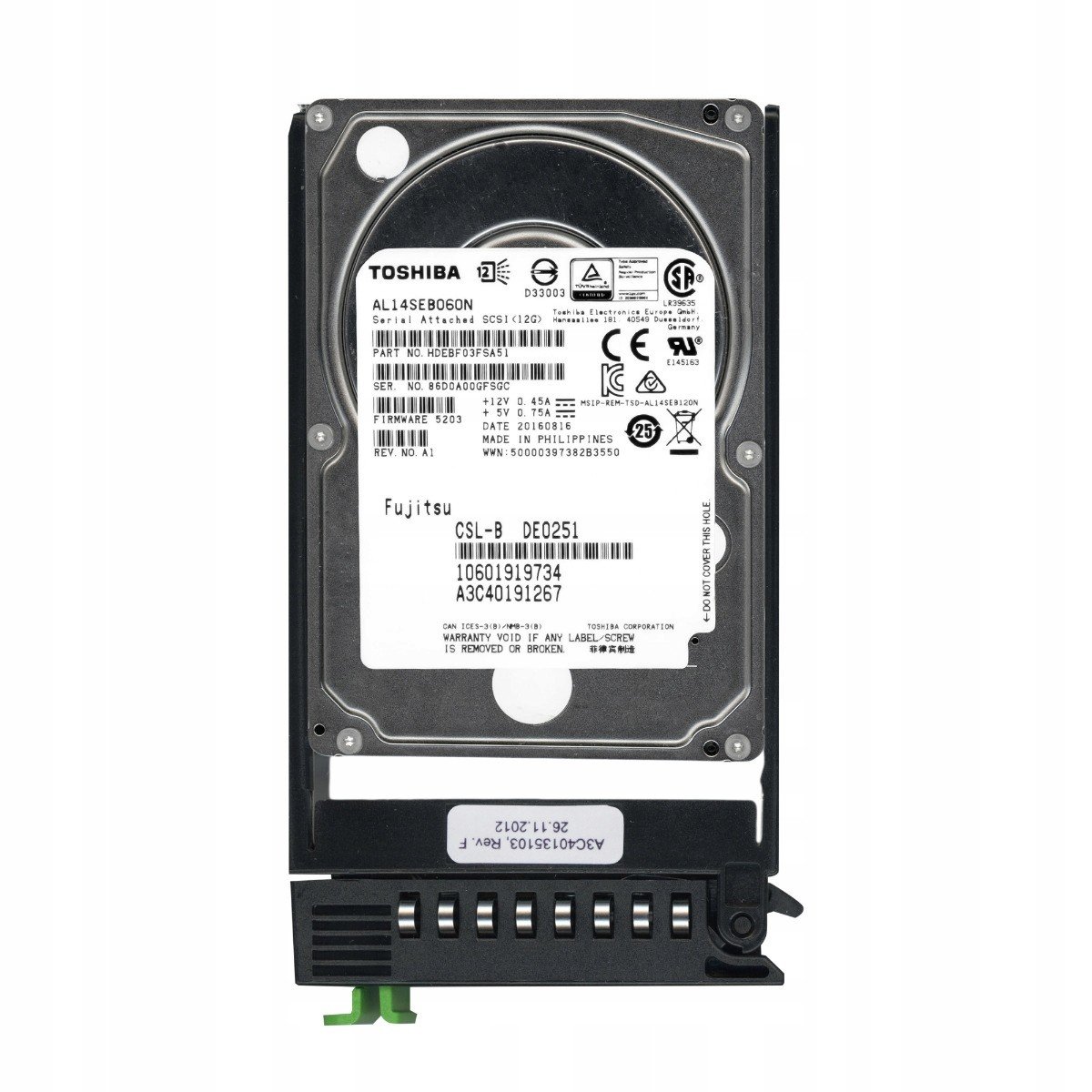 Fujitsu A3C40191267 600GB 10K SAS-3 AL14SEB060N