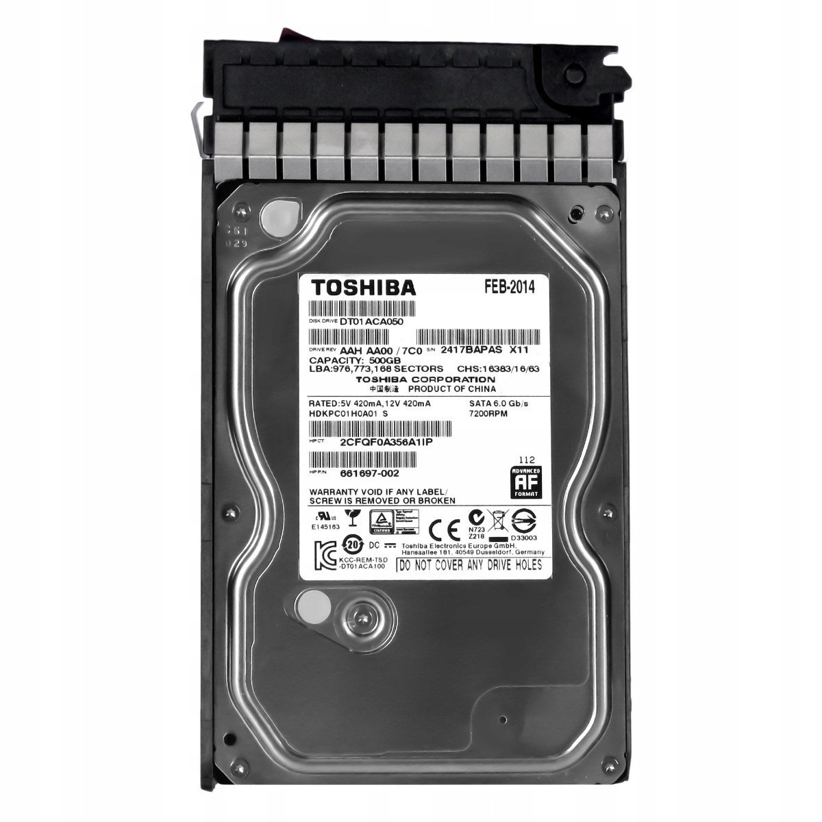 Hp 661697-002 500GB 7.2K Sata III 3.5'' DT01ACA050