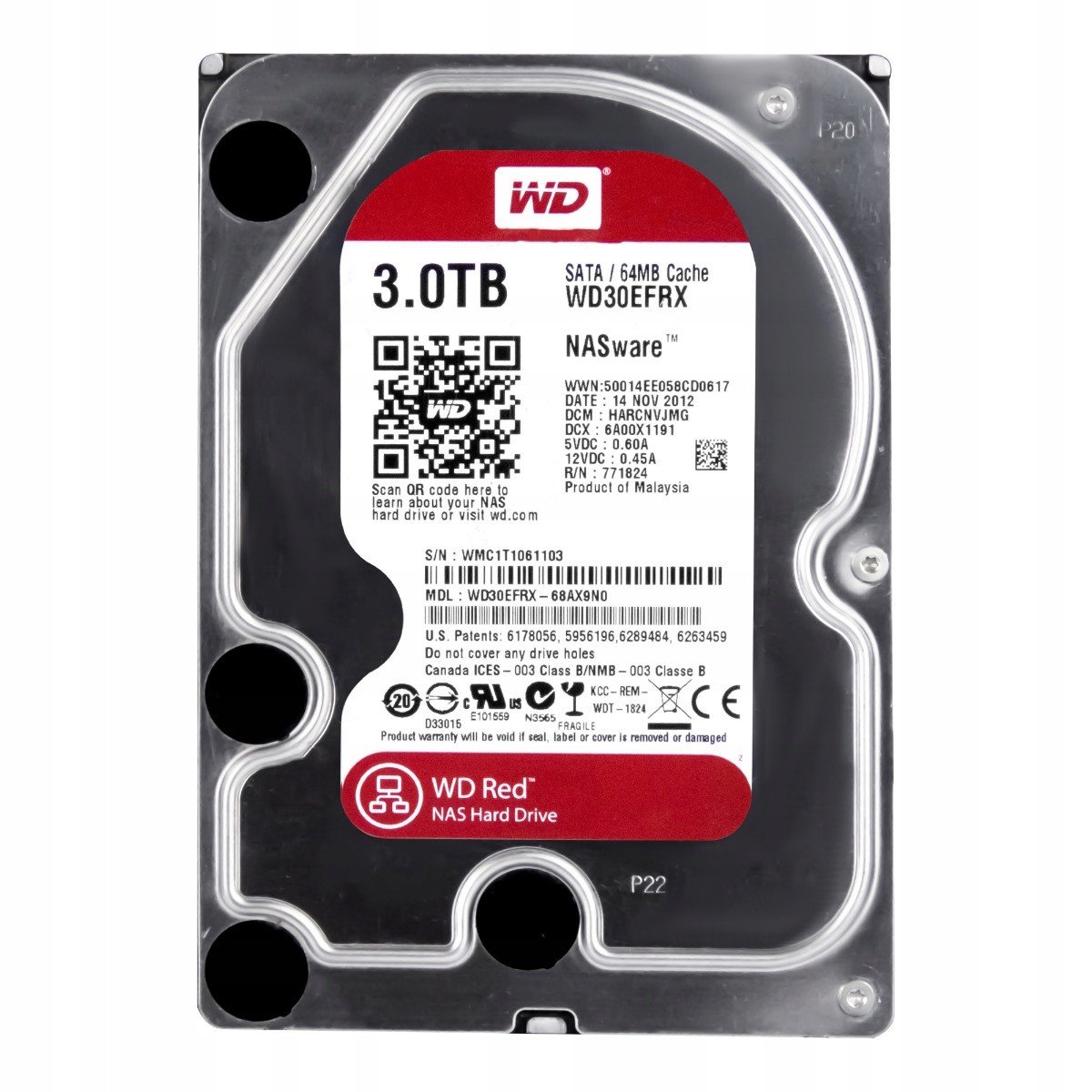 Wd Red 3TB 5.4K 64MB Sata III 3.5'' WD30EFRX 3.0