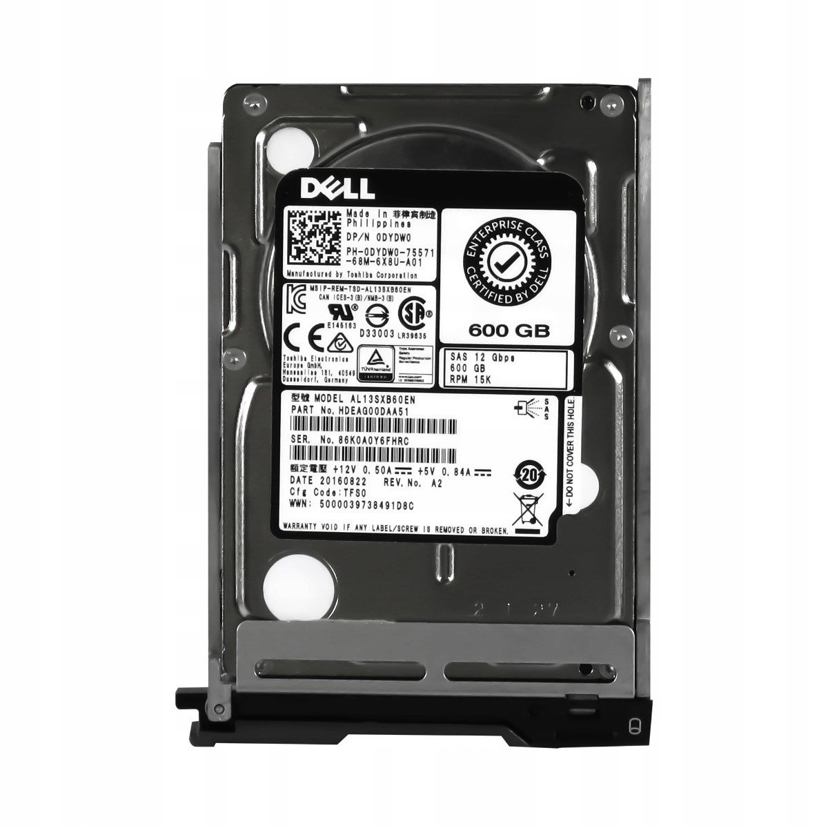 Dell 0DYDW0 600GB SAS-3 15K 128MB 2.5' AL13SXB60EN