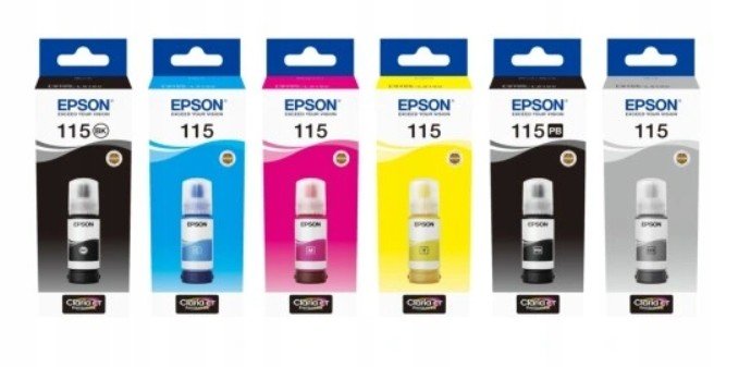 Set 6 x Tuše Epson 115 Ecotank L8160 L8180