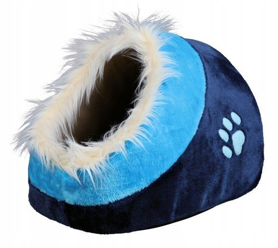 Domeček pelíšek pro kočky 35×26×41cm modrý
