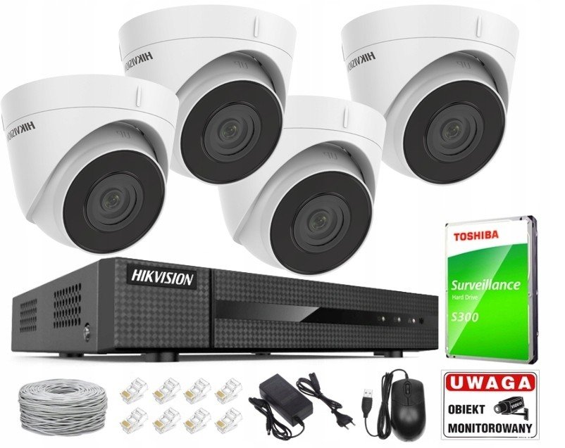 Monitorovací Sada Hikvision 4 Kamery 4MPx T4 PoE